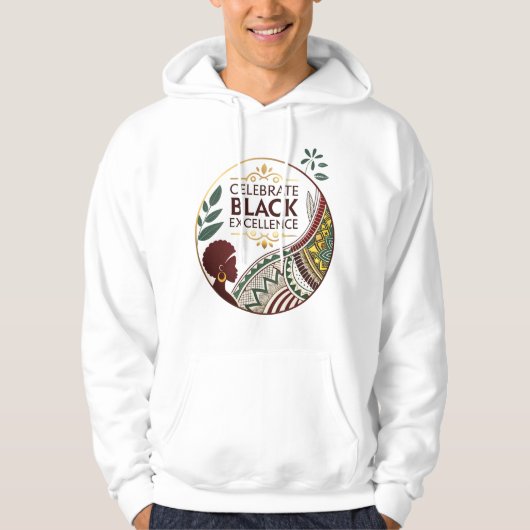 Feiern Sie schwarze Exzellenz – Kapuzenpullover Go Hoodie (Vorderseite)