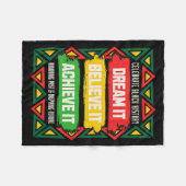 Feiern Sie Schwarze Geschichte Motivational Afro A Fleecedecke (Vorderseite (Horizontal))