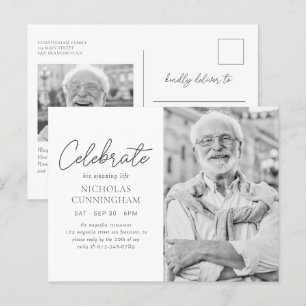 Feiern Sie sein erstaunliches Leben Simple Modern Postkarte