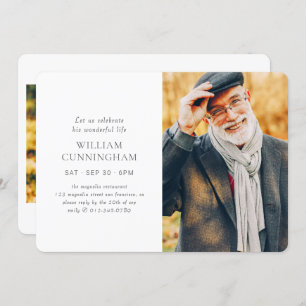 Feiern Sie sein Leben Modernes, einfaches Minimali Einladung