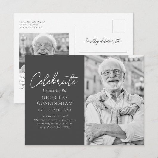 Feiern Sie sein Phantastisches Leben Einfaches Mod Postkarte (Vorne/Hinten)
