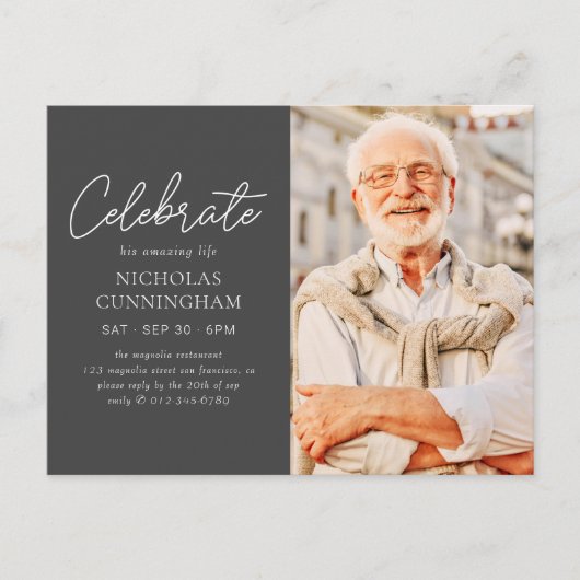 Feiern Sie sein Phantastisches Leben Einfaches Mod Postkarte (Vorderseite)