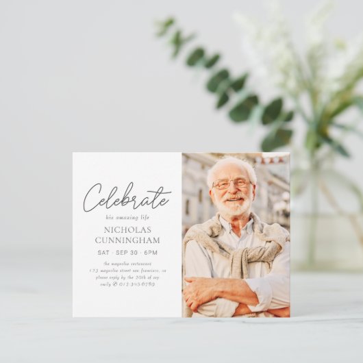 Feiern Sie sein Phantastisches Leben Einfaches Mod Postkarte (Stehend Vorderseite)