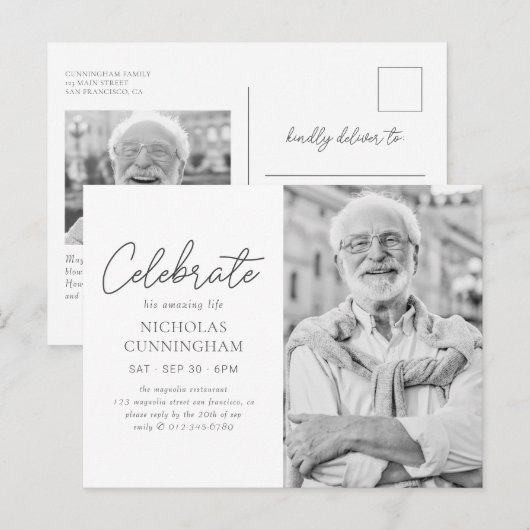 Feiern Sie sein Phantastisches Leben Einfaches Mod Postkarte (Vorne/Hinten)