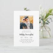 Feiern Sie sein wundervolles Leben Modernes Gedäch Einladung (Stehend Vorderseite)