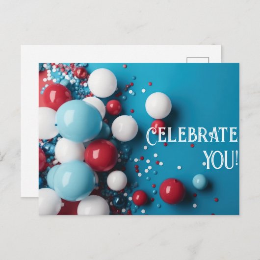 Feiern Sie SIE! Postkarte (Vorne/Hinten)