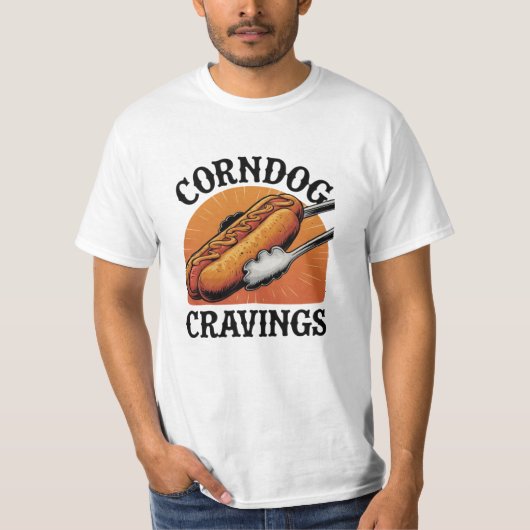 Feiern Sie Snacks mit einzigartiger Corndog Art T-Shirt (Vorderseite)