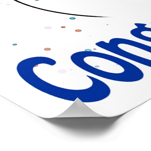 Feiern Sie Snowman 'GRATULATIONS'! Poster (Ecke)