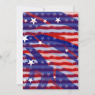 Feiern Sie Stars und Stripes Einladung