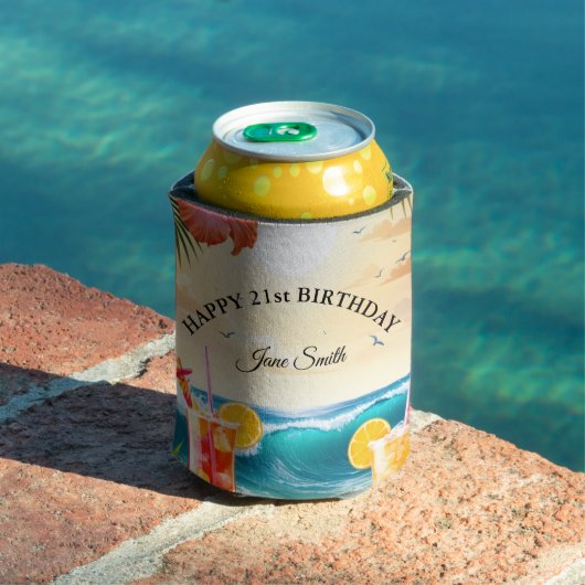 Feiern Sie stilvoll mit individuellem 21. Geburtst Dosenkühler (In Situ Pool)