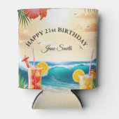 Feiern Sie stilvoll mit individuellem 21. Geburtst Dosenkühler (Vorderseite)