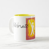 Feiern Sie tägliches! Zweifarbige Tasse (Vorderseite Links)