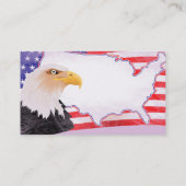 Feiern Sie Unabhängigkeit Eagle Visitenkarte (Rückseite)