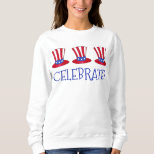 Feiern Sie! Uncle Sam July 4th USA Flag Sweatshirt