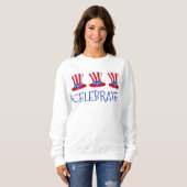 Feiern Sie! Uncle Sam July 4th USA Flag Sweatshirt (Vorne ganz)
