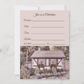 Feiern Sie uns - Englische Hütte Ankündigung (Vorderseite)