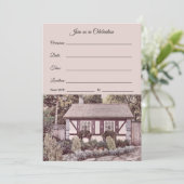 Feiern Sie uns - Englische Hütte Ankündigung (Stehend Vorderseite)