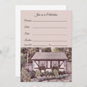 Feiern Sie uns - Englische Hütte Ankündigung (Vorne/Hinten)