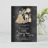 Feiern Sie unser jährliches Cristmas-Party mit dem Einladung (Stehend Vorderseite)