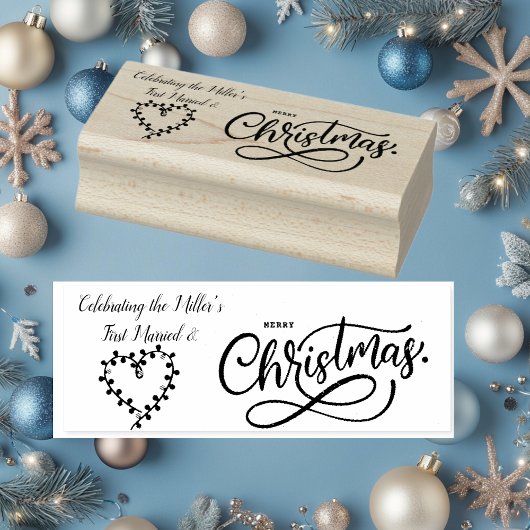 Feiern Sie unsere ersten Verheirateten und fröhlic Gummistempel