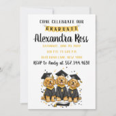 Feiern Sie unsere Graduate Goldendoodle Hunde Einladung (Vorderseite)