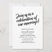 Feiern Sie unsere Hochzeitsschrift Einladung (Vorderseite)