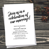 Feiern Sie unsere Hochzeitsschrift Einladung