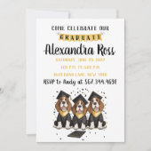 Feiern Sie unsere Hunde im Basset-Studium Einladung (Vorderseite)