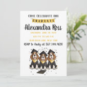 Feiern Sie unsere Hunde im Basset-Studium Einladung (Stehend Vorderseite)