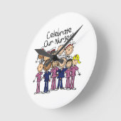 Feiern Sie unsere Krankenschwestern Runde Wanduhr (Winkel)