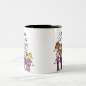 Feiern Sie unsere Krankenschwestern Zweifarbige Tasse (Mittel)