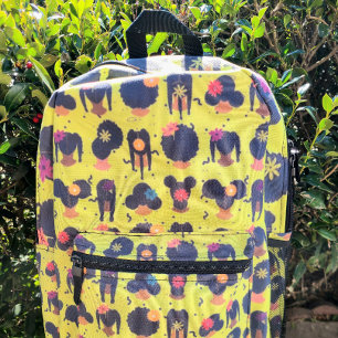 Feiern Sie unseren Haarstil und unsere Texturen Bedruckter Rucksack