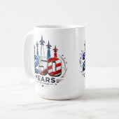 Feiern Sie USA 250-Jahr  Kaffeetasse (Vorderseite Links)