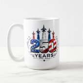 Feiern Sie USA 250-Jahr  Kaffeetasse (Links)