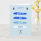 Feiern Sie, während Sie Karte (Gelbe Blume)