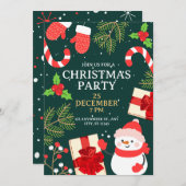 Feiern Sie Weihnachten in der Merry-Season-Party Einladung (Vorne/Hinten)