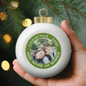 Feiern Sie Weihnachten mit Ihrem Lieblings-Foto Keramik Kugel-Ornament