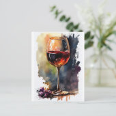 Feiern Sie Wein! Postkarte (Stehend Vorderseite)