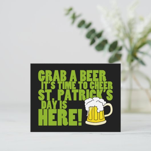 Feiern Sie zum St. Patrick's Day Postkarte (Stehend Vorderseite)
