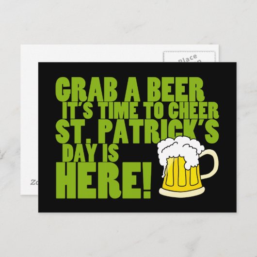 Feiern Sie zum St. Patrick's Day Postkarte (Vorne/Hinten)