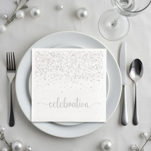 Feiern Silber White Paper Dinner Serviette