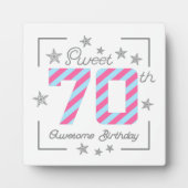 Feiern Sweet 70. Phantastischer Geburtstag Fotoplatte (Vorderseite)