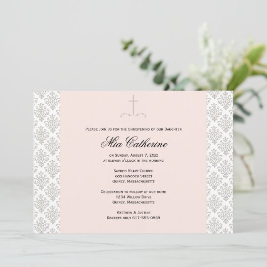 Feiern/Taufe Einladung - Persönlich gestalten (Stehend Vorderseite)