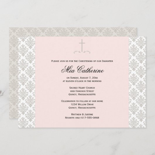 Feiern/Taufe Einladung - Persönlich gestalten (Vorne/Hinten)