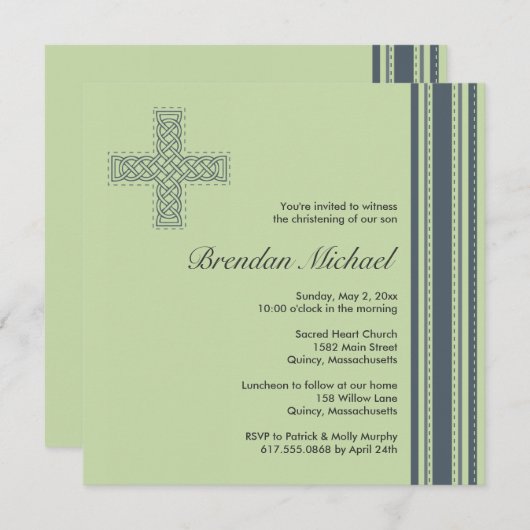 Feiern/Taufe Einladung - Persönlich gestalten (Vorne/Hinten)