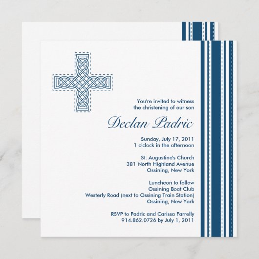 Feiern/Taufe Einladung - Persönlich gestalten (Vorne/Hinten)