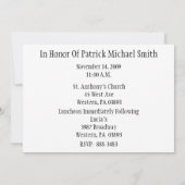 Feiern/Taufen Einladung (Rückseite)