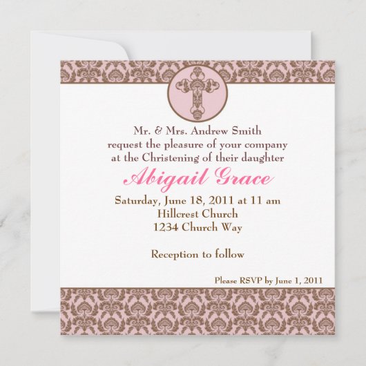 Feiern/Taufen Einladung (Vorderseite)