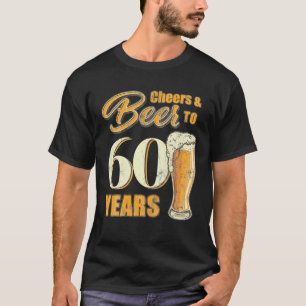 Feiern und Biere bis 60 Jahre Funny Birthday Party T-Shirt