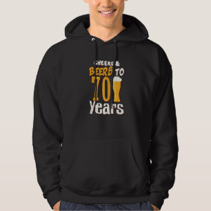 Feiern und Biere bis 70 Jahre alt Geburtstagsparty Hoodie